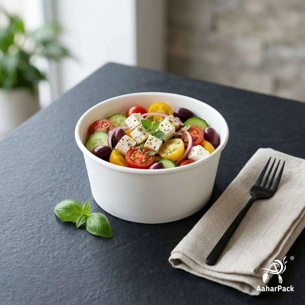 Eco Friendly Compostable White Paper Tubs Food Grade Bowls Wholesale Manufacturer Exporter
